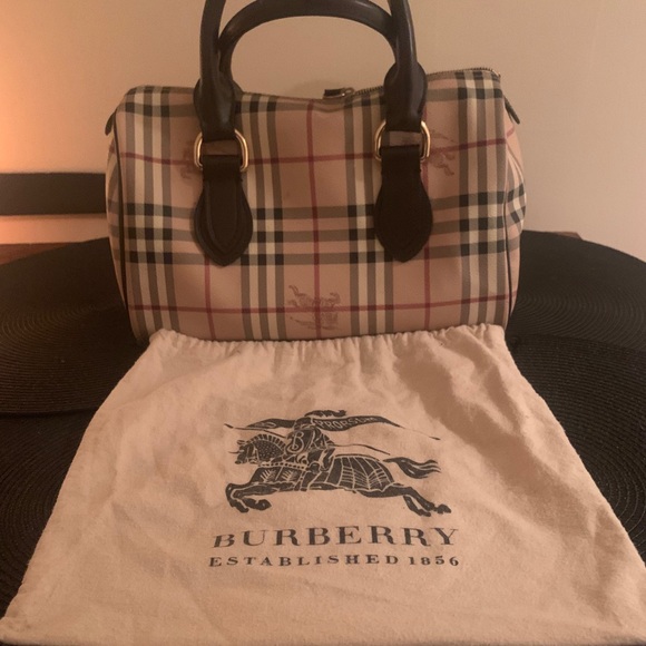 Authentic Burberry Handbag Bag Purse Bowler Bag - Picture 1 of 8